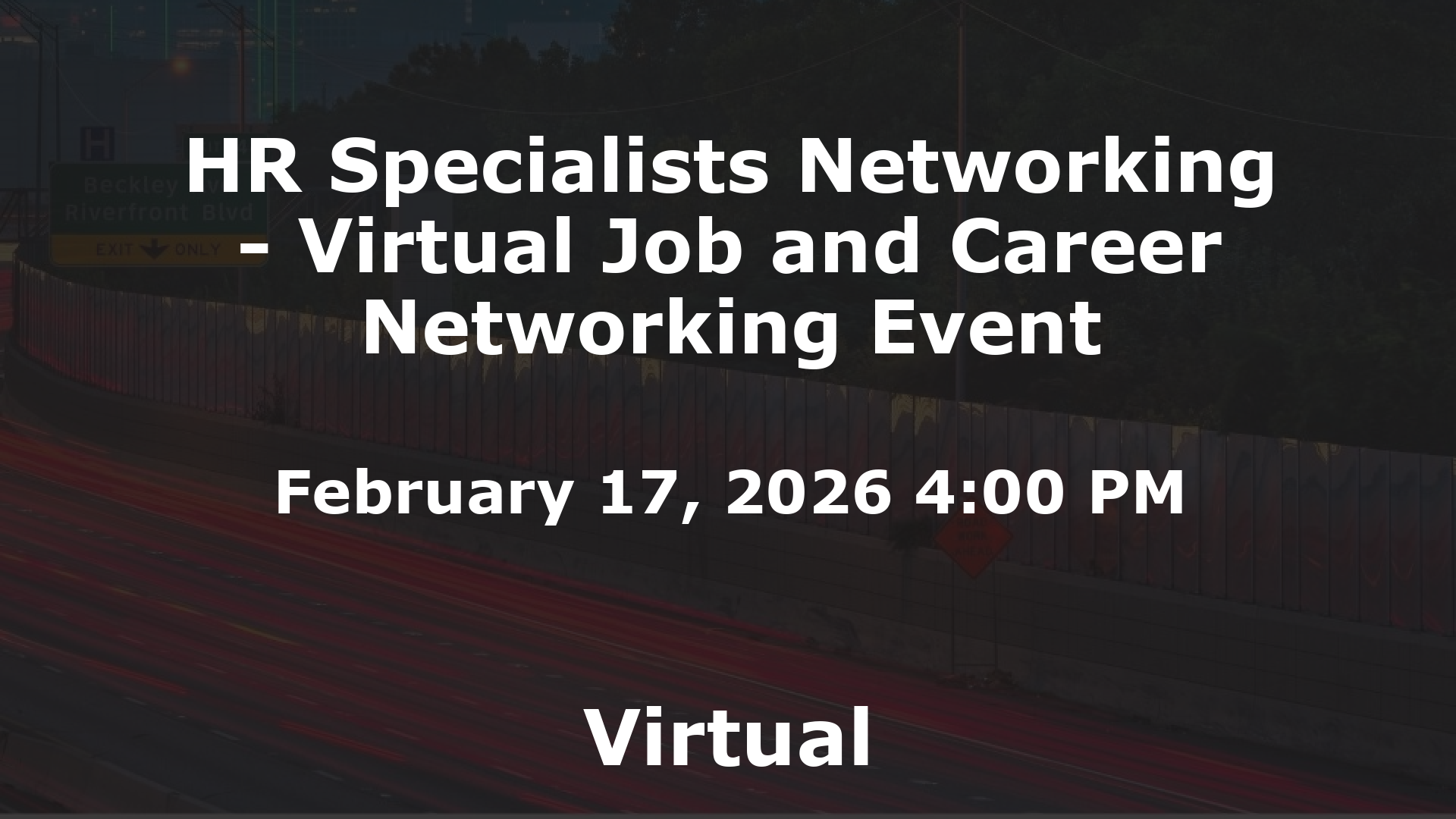 HR Specialists Networking - Virtual Job and Career Networking Event event image